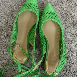 ANTONIO MELANI Vibrant Green Flats